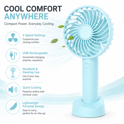 Rechargeable Eternal Classic Portable USB Mini Fan Air Cooler
