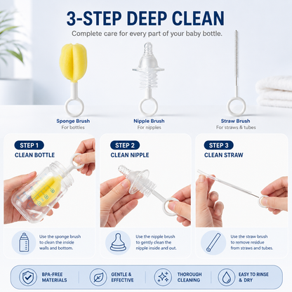 Royal 6-Piece Baby Bottle Cleaning Brush Set