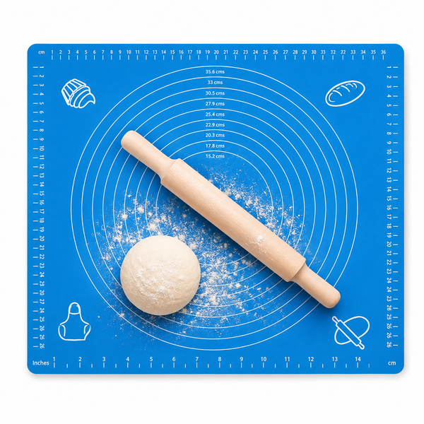 Silicone Baking Roti Mat With Measurements – Heat Resistant Non-Stick Dough Rolling