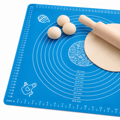 Silicone Baking Roti Mat With Measurements – Heat Resistant Non-Stick Dough Rolling
