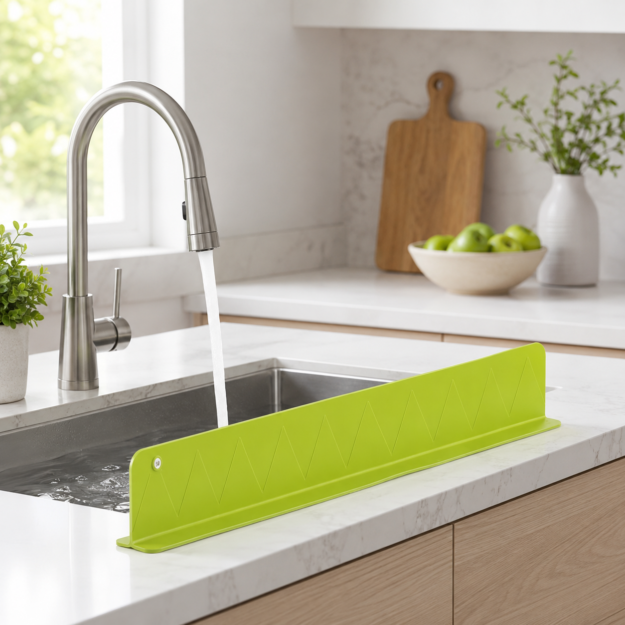 Silicone Sink Splash Guard – Adjustable Kitchen Water Barrier with Suction