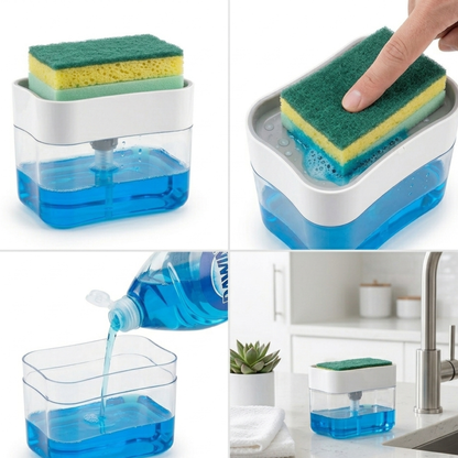Kitchen Soap Pump & Sponge Holder