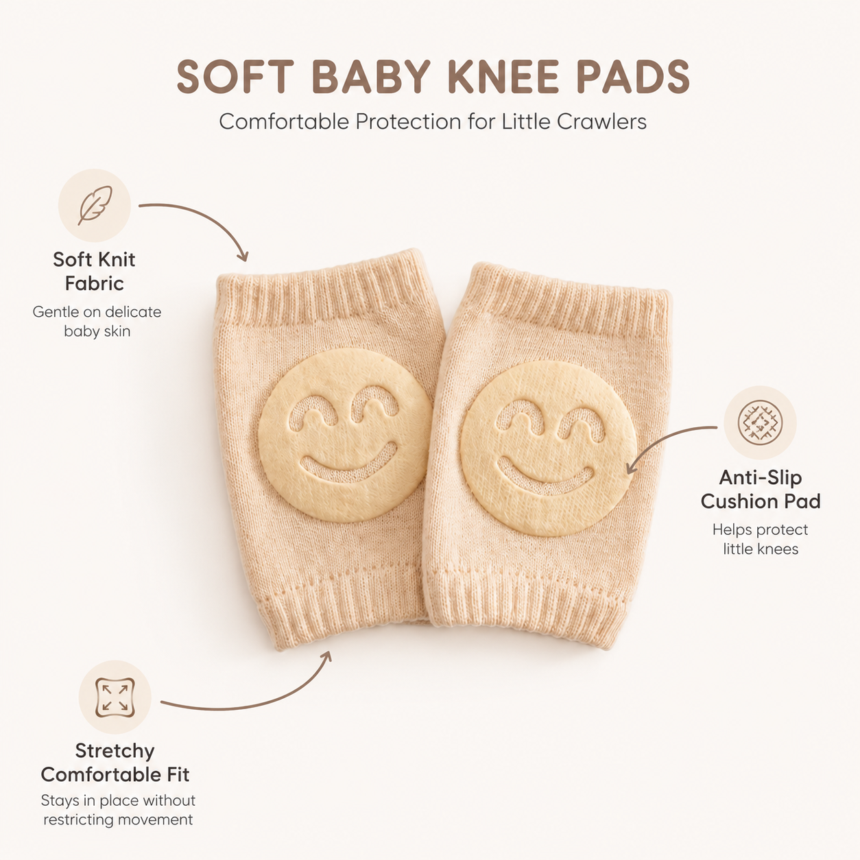 Soft Baby Knee Pads for Crawling