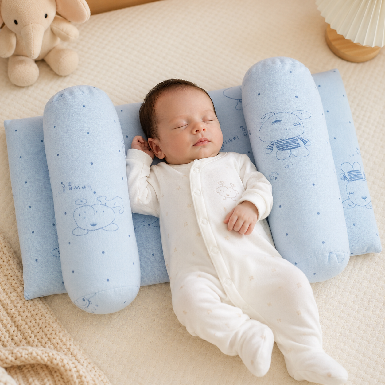 Soft Head Shaping Newborn Pillow for Flat Head Prevention