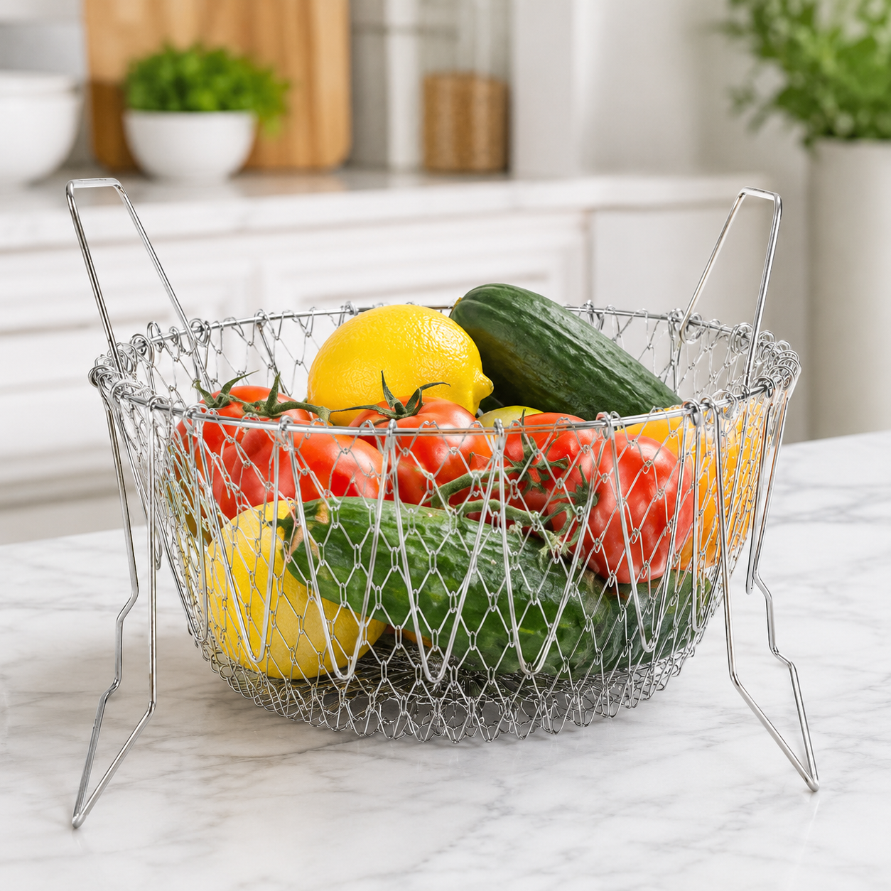 Stainless Steel Multi-Functional Foldable Chef Basket