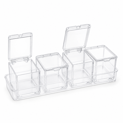 Transparent Spice Storage Container Set For Kitchen Organization