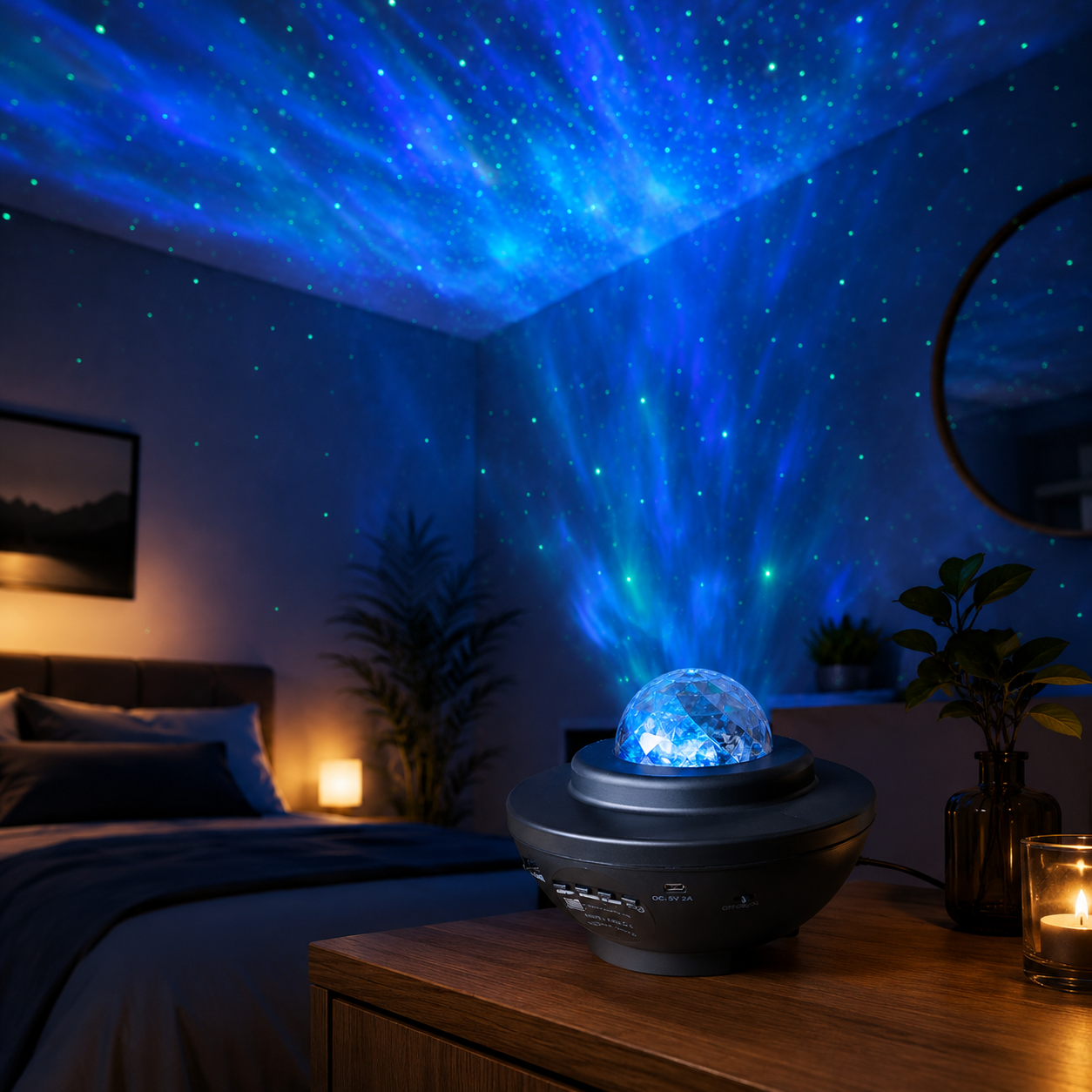 USB Starry Projector Light with Bluetooth Speaker