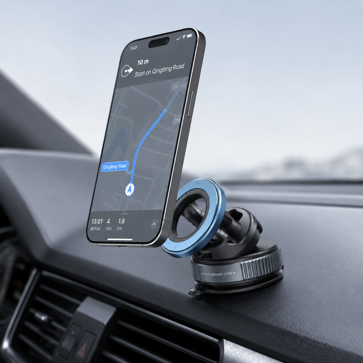 Vacuum Magnetic Phone Holder 360° Rotatable Car Mount Bracket