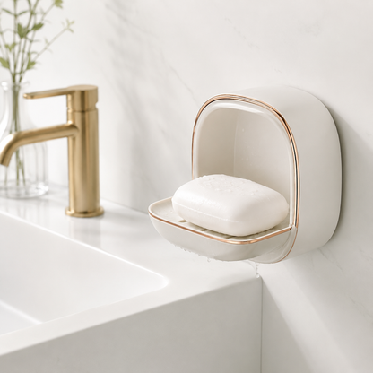 Wall Mounted Soap Holder with Drain Tray