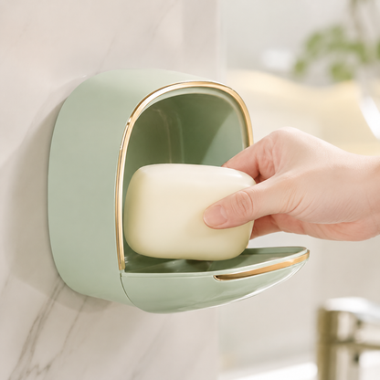 Wall Mounted Soap Holder with Drain Tray