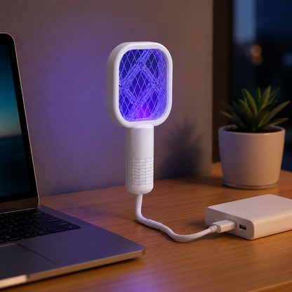 Mini USB Rechargeable Mosquito Racket with UV Light