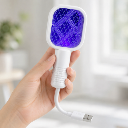 Mini USB Rechargeable Mosquito Racket with UV Light