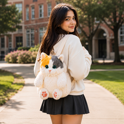 Realistic Cat Shaped Backpack