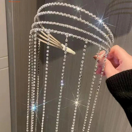 Rhinestone Tassel Headband – Stylish Hair Accessory