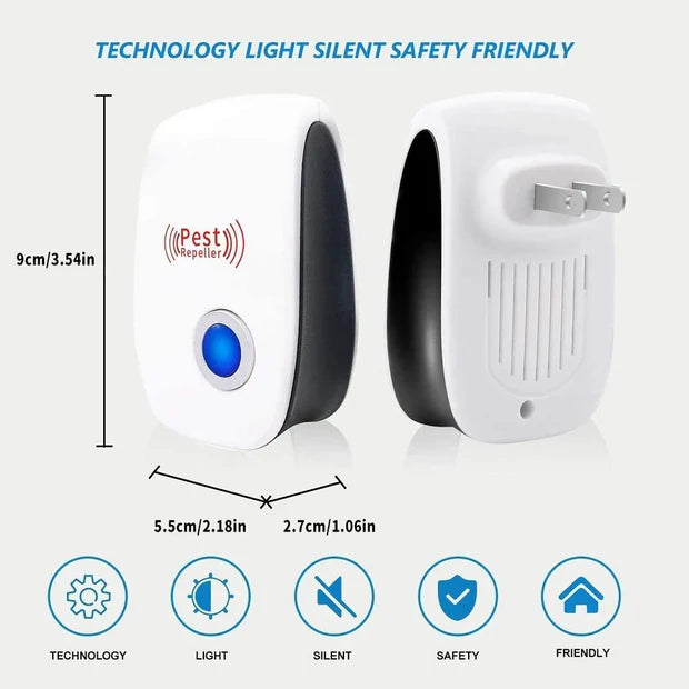 New Pest Reject Ultrasonic Pest Repellent – Electronic Plug in Indoor Sonic Repellent