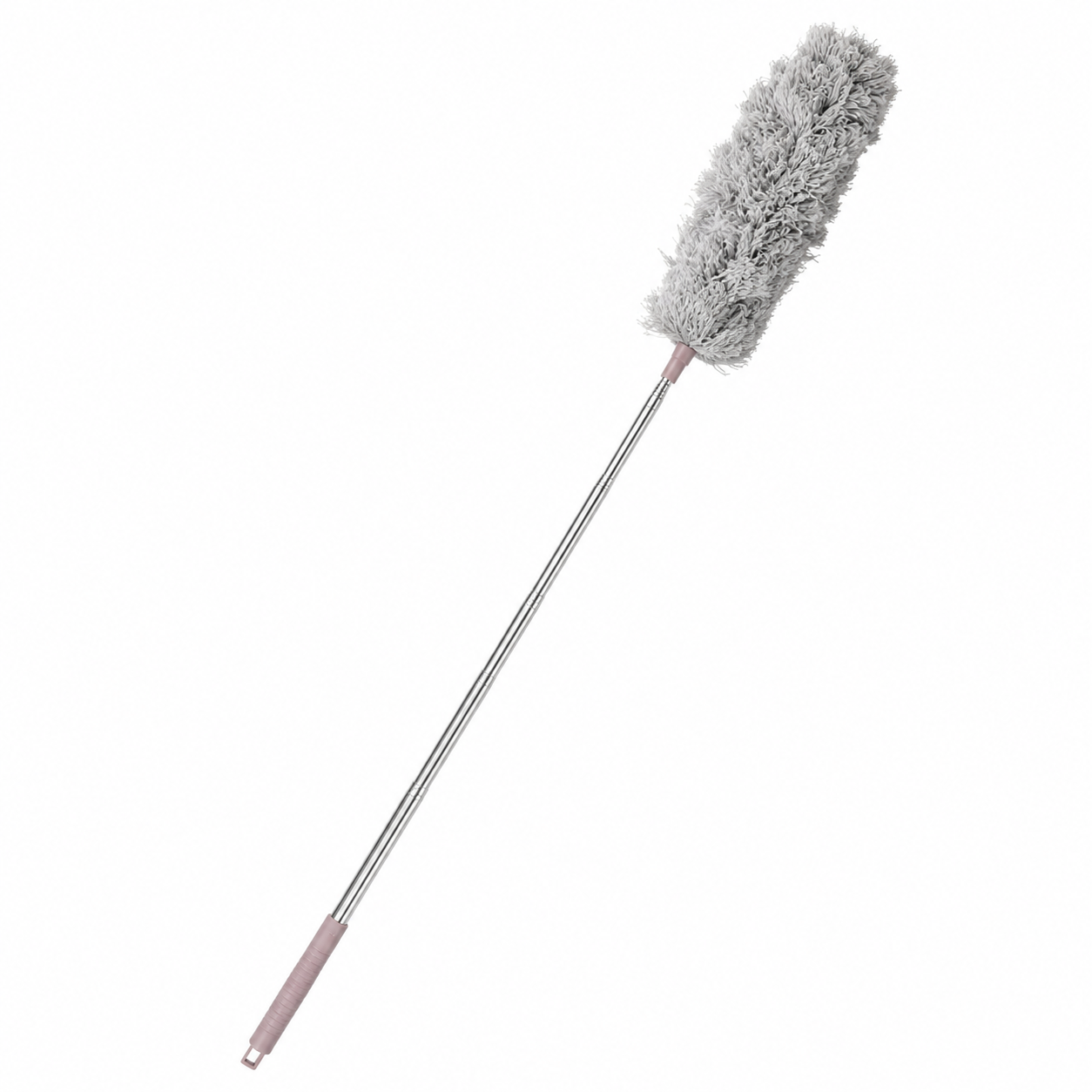 Microfiber Gray Fan Duster – Extendable Stainless Steel Long Pole