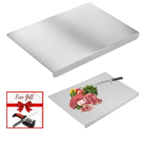 food grade stainless steel cutting board durable hygienic no microplastic no smell easy to clean