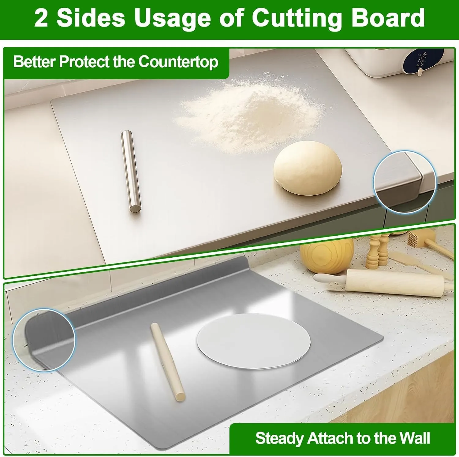 food grade stainless steel cutting board durable hygienic no microplastic no smell easy to clean food grade stainless steel cutting board durable hygienic no microplastic no smell easy to clean