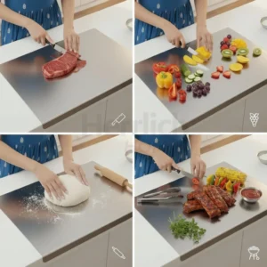 Food Grade Stainless Steel Cutting Board Durable Hygienic No Microplastic No Smell Easy to Clean food grade stainless steel cutting board durable hygienic no microplastic no smell easy to clean